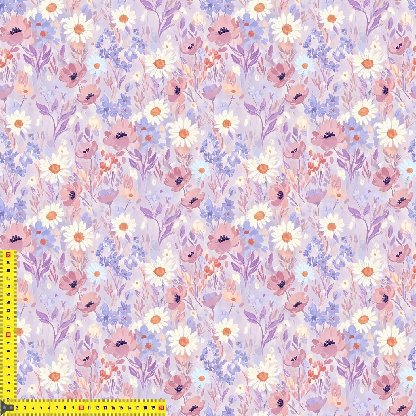 Wildblütenzauber Stoff auf Jersey – florales Aquarellmotiv OEKO‑TEX 100

