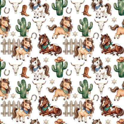 Babystoff Little Wild West Musterwiederholung Nahansicht
