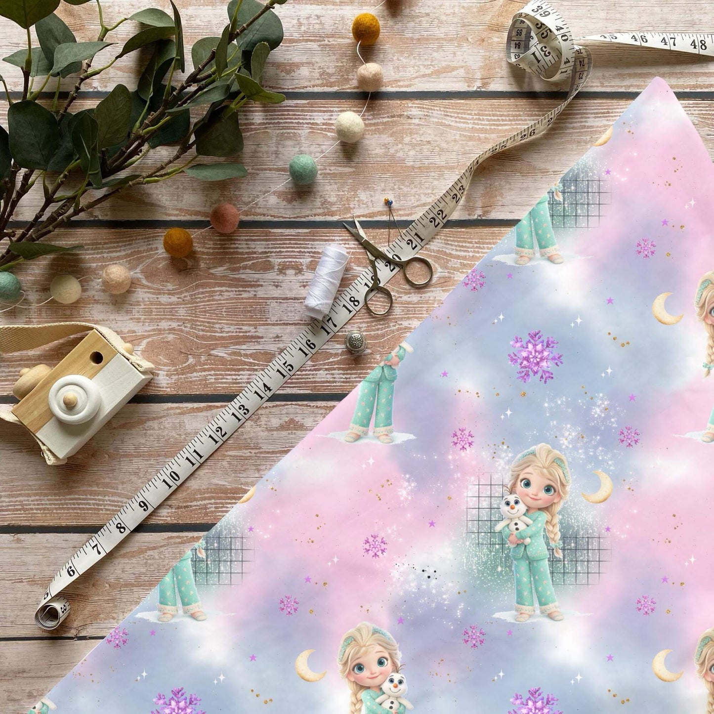 Winter Queen Kinderstoff auf Jersey – Wintermädchen & Schneefreund OEKO‑TEX 100
