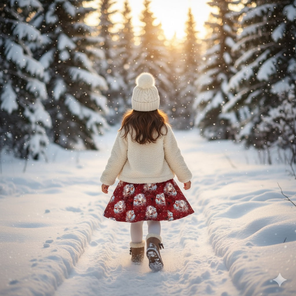 Wintermädchen im Schnee 
