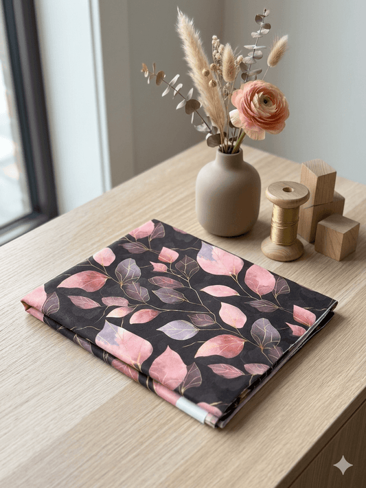 French Terry Blumen rosa Kinderstoff OEKO TEX 100 weich Meterware
