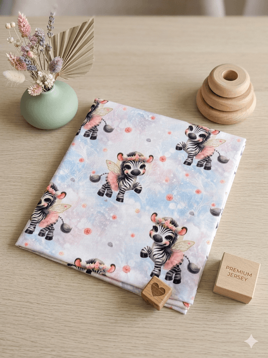 Rib Jersey Ballerina Zebra Kinderstoff OEKO TEX 100 weich Meterware
