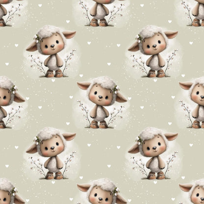 Schäfchen Stoffdesign als Meterware für Babystoffe und Kinderstoffe
