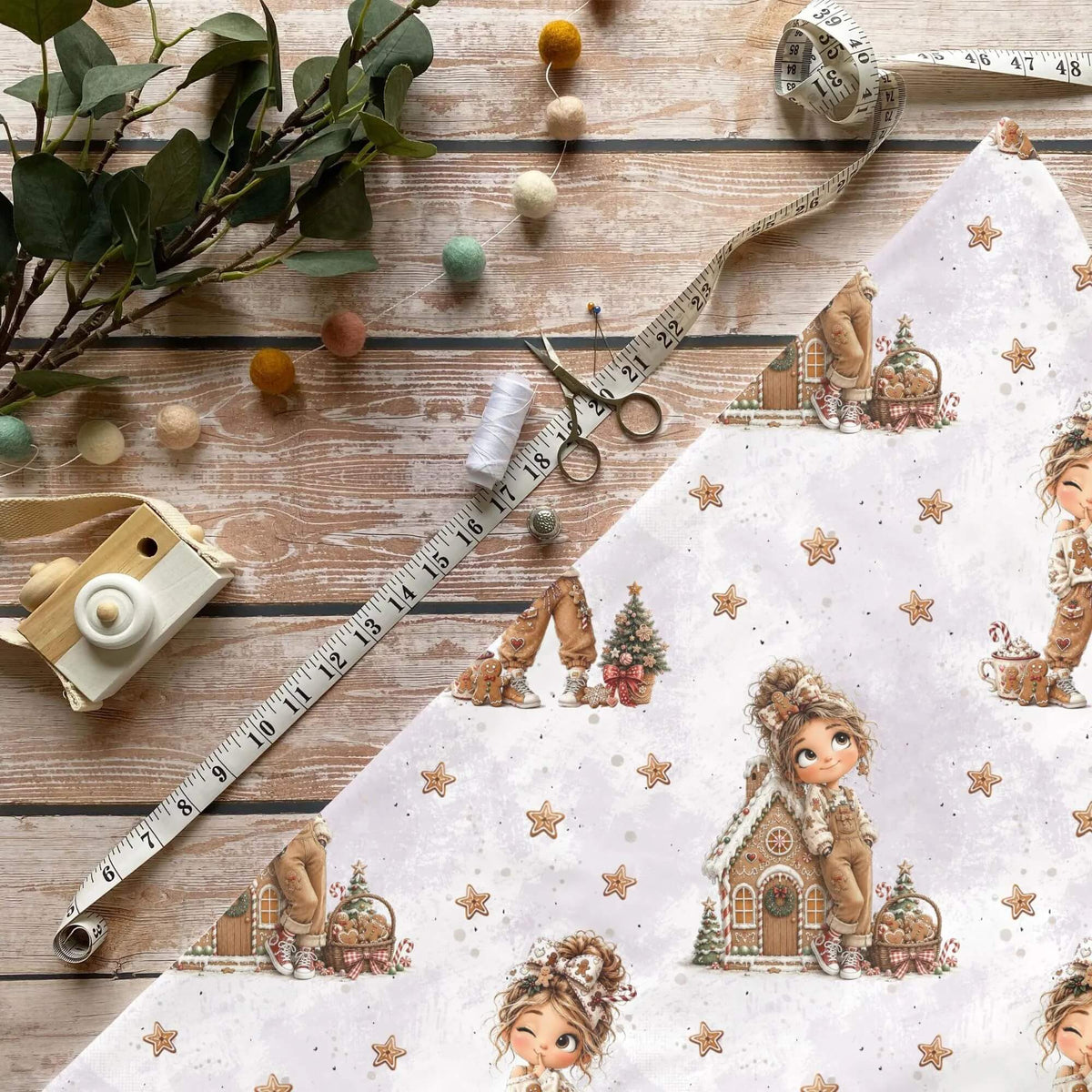 Stoff Meterware Lebkuchenzauber Kinderstoffe Nähzubehör