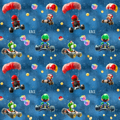 „French Terry Meterware mit Rennspaß – perfekt für Pullover & Pumphosen“