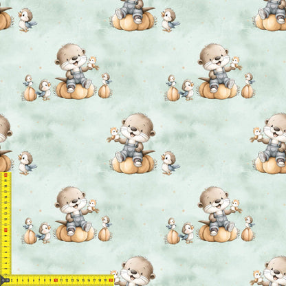 Kinderstoff mit Herbstmotiv als 0,5m Sofortkauf Lagerware