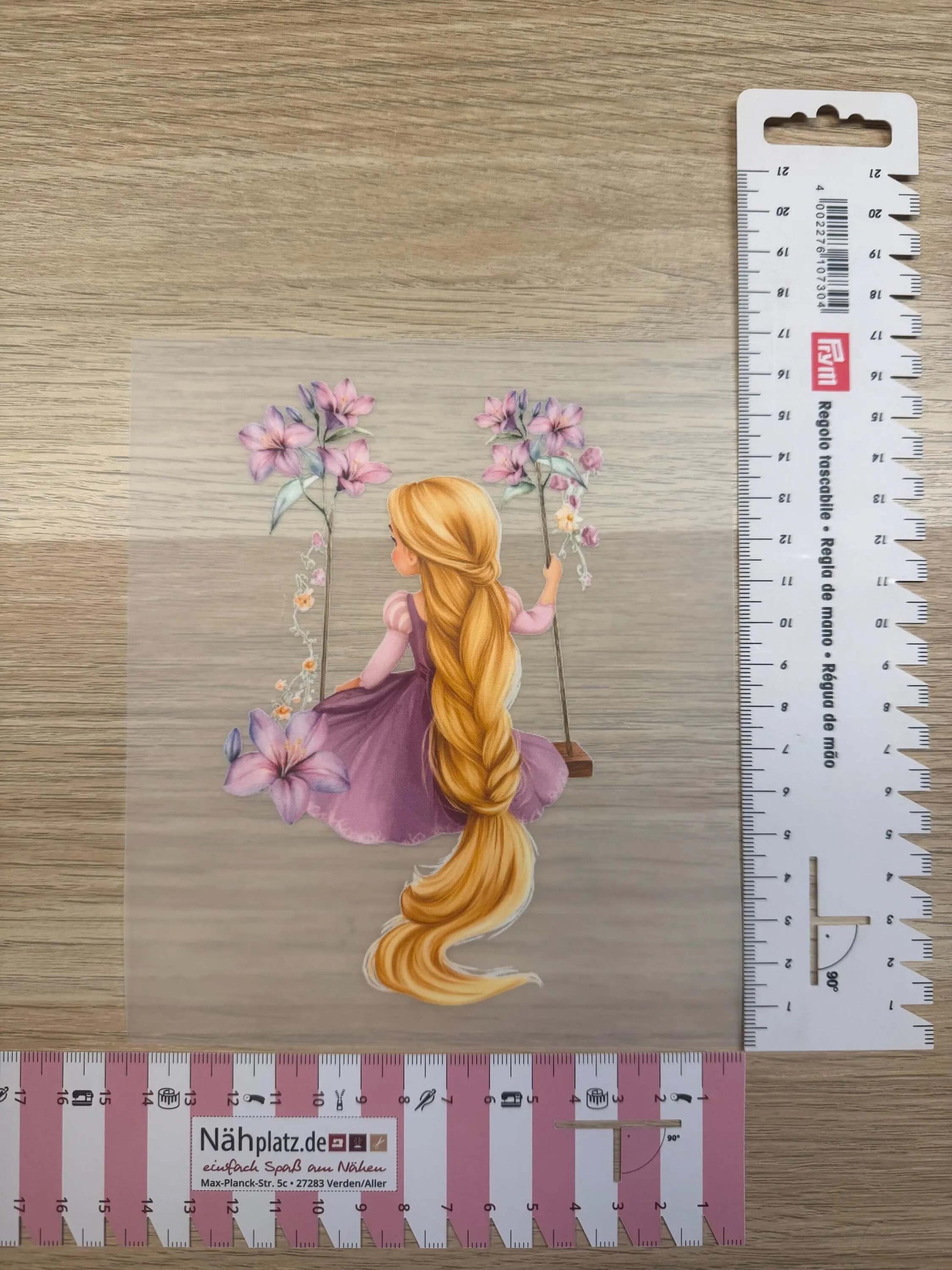 DIY Bügelsticker Prinzessin Lila für Shirts, Beutel und Kinderkleidung