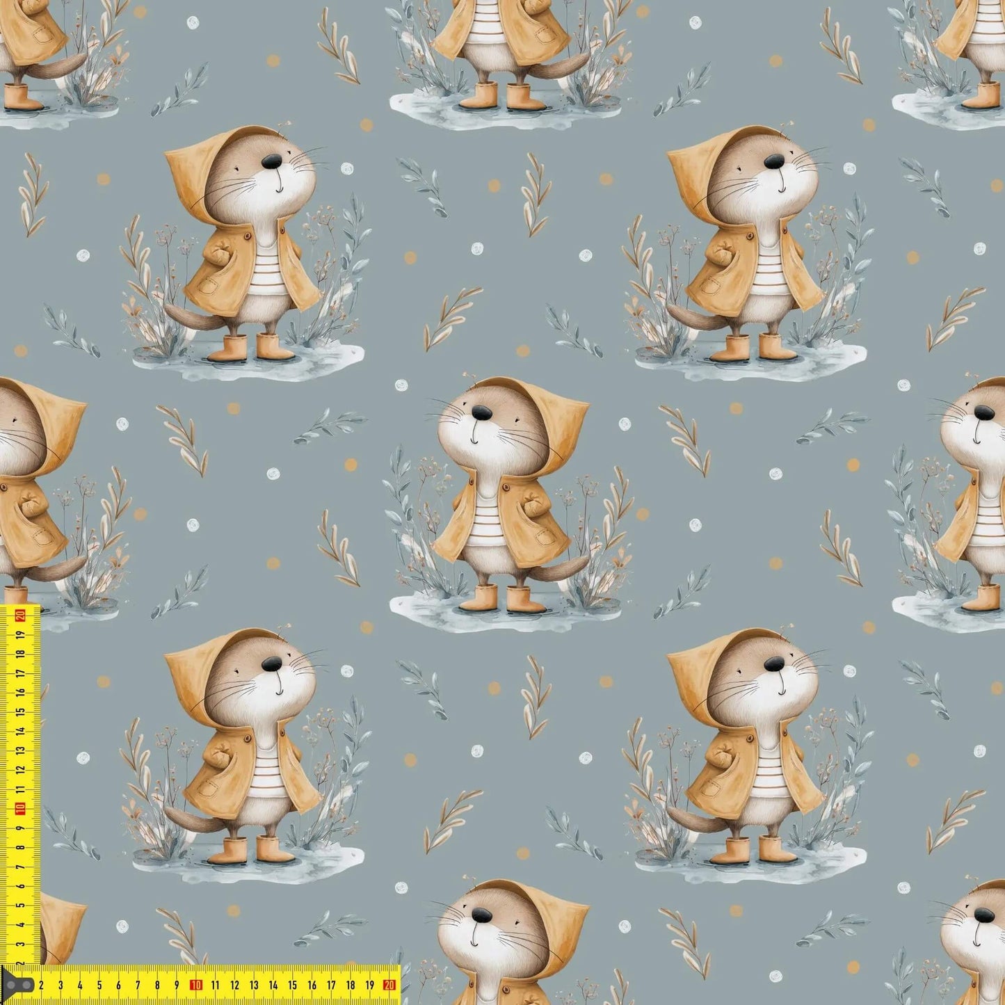 Kinderstoff mit Ottermotiv als 0,5m Sofortkauf Lagerware