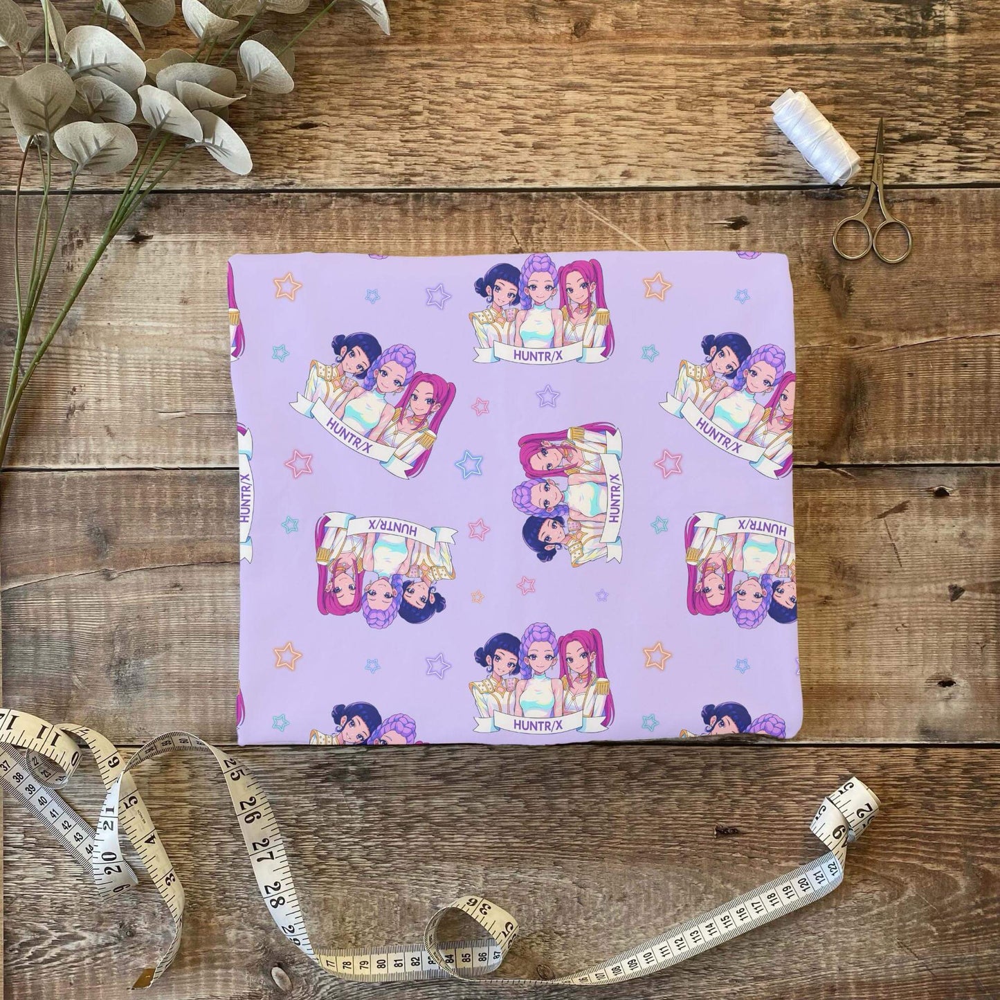 Kinderstoff K Pop Mädchen French Terry Baumwolle nähen
