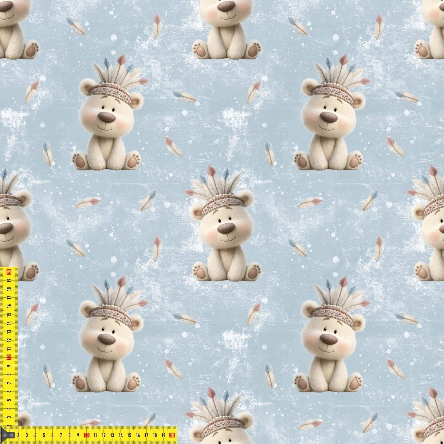 OEKO-TEX 100 zertifizierter Rib Jersey mit Boho Bären für Kinder